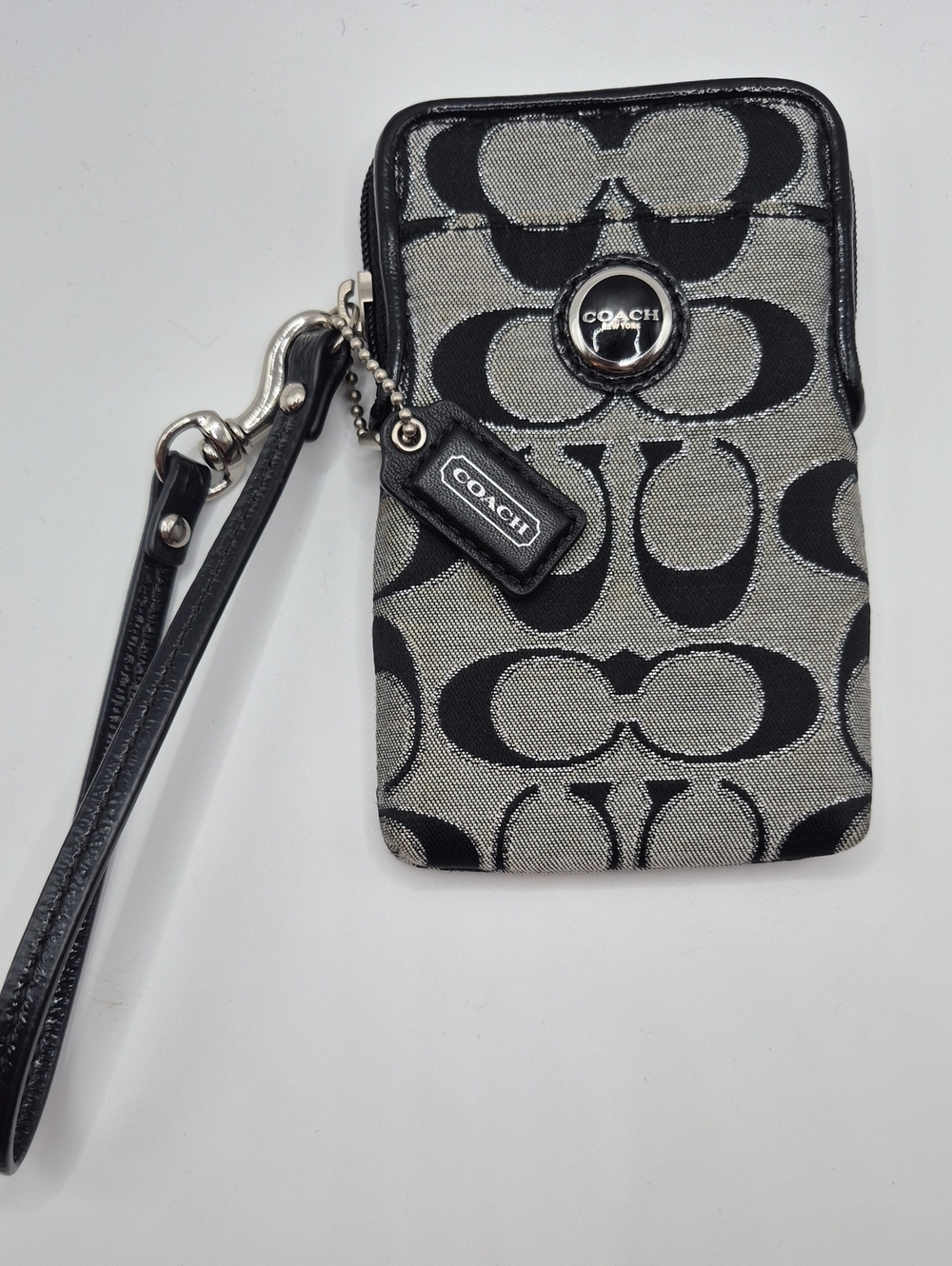 COACH Signature Jacquard Wristlet